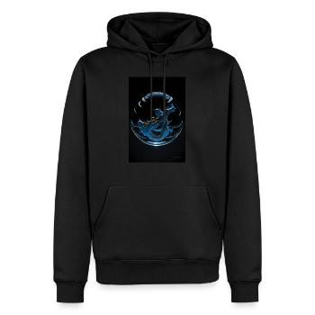 Kaos dans une bulle chrome 1 - Sweat à capuche Premium bio Homme - noir - Devant - Nico (187cm)
