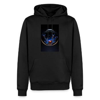 Kaos in einer Blase plasma 2 - Männer Premium Bio Hoodie - Schwarz - Vorne - Nico (187cm)
