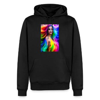 Neon Beauty 4 - Sweat à capuche Premium bio Homme - noir - Devant - Nico (187cm)