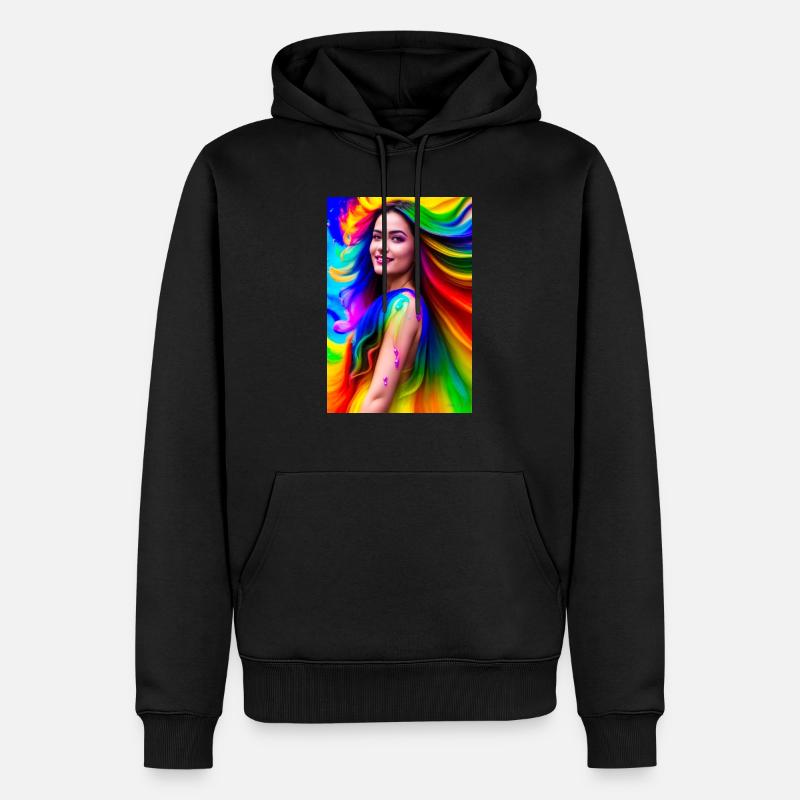 Néon Beauté 7 - Sweat à capuche Premium bio Homme - noir