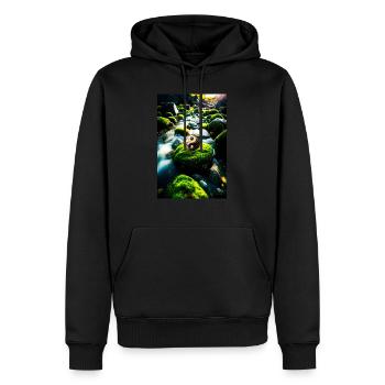 Yin Yang 6 - Männer Premium Bio Hoodie - Schwarz - Vorne - Nico (187cm)
