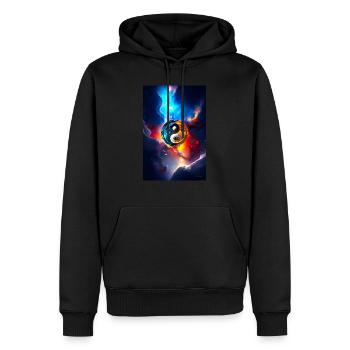 Yin Yang 2 - Männer Premium Bio Hoodie - Schwarz - Vorne - Nico (187cm)