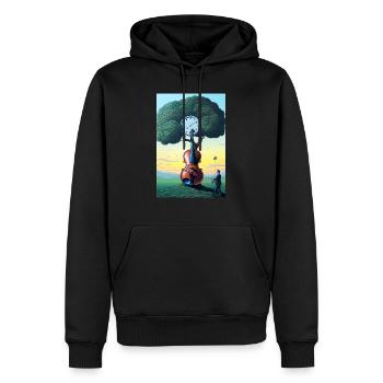 Zeitlose Musik - Männer Premium Bio Hoodie - Schwarz - Vorne - Nico (187cm)