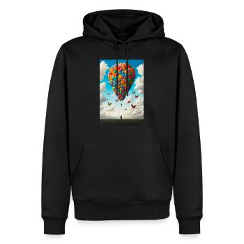 Ballonfahrt - Männer Premium Bio Hoodie - Schwarz - Vorne - Nico (187cm)