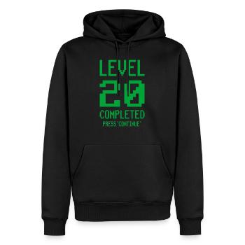 20e anniversaire Pixel Gamer Cadeau - Sweat à capuche Premium bio Homme - noir - Devant - Nico (187cm)