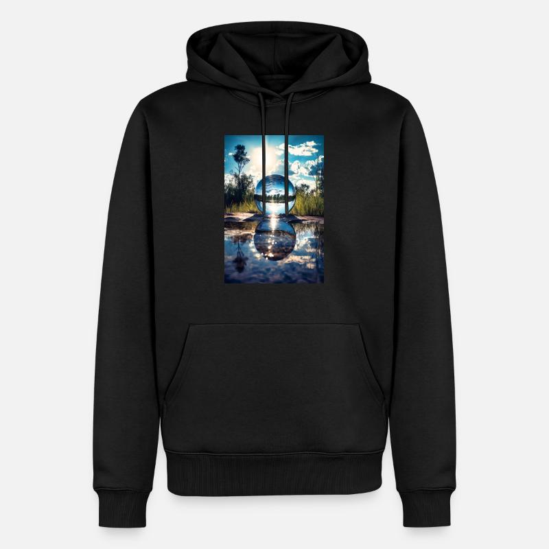 Réflexion - Sweat à capuche Premium bio Homme - noir