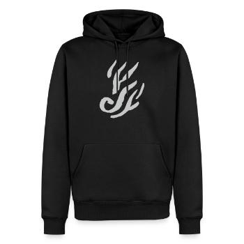 Flame Ornament - Men’s Premium Organic Hoodie - black - Front - Nico (187cm)