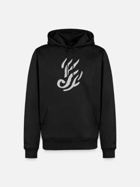 Flame Ornament - Men’s Premium Organic Hoodie - black