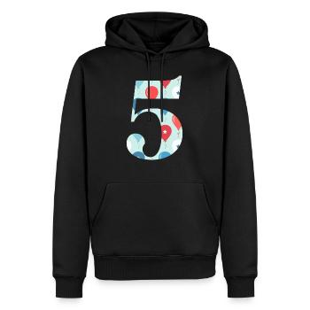 5e anniversaire ballon - Sweat à capuche Premium bio Homme - noir - Devant - Nico (187cm)