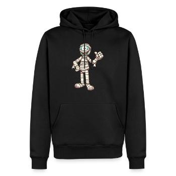 Karikatur-Mumie - Männer Premium Bio Hoodie - Schwarz - Vorne - Nico (187cm)
