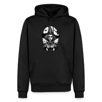 sorcière classique 19 - Sweat à capuche Premium bio Homme - noir - Devant - Nico (187cm)