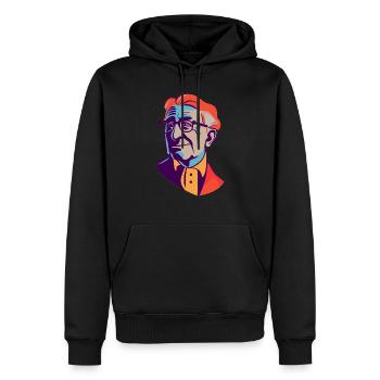 Jürgen Habermas - Sweat à capuche Premium bio Homme - noir - Devant - Nico (187cm)