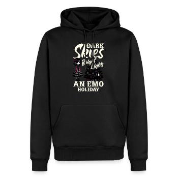 Dark Skies Bright Lights An Emo Holiday Emocore - Männer Premium Bio Hoodie - Schwarz - Vorne - Nico (187cm)