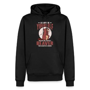 Always Be Your Self Unless You Can Be A Beaver Ani - Männer Premium Bio Hoodie - Schwarz - Vorne - Nico (187cm)
