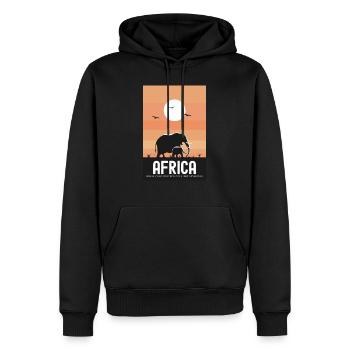 Africa where every step reveals a new adventure - Männer Premium Bio Hoodie - Schwarz - Vorne - Nico (187cm)