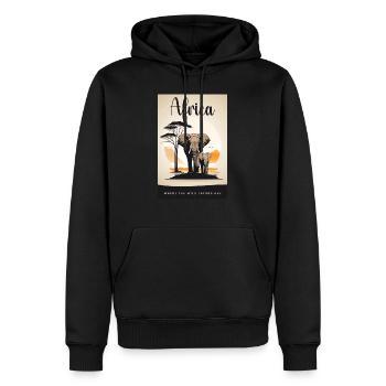 Africa where the wild things are - Männer Premium Bio Hoodie - Schwarz - Vorne - Nico (187cm)