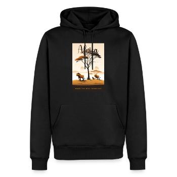 Africa where the wild things are - Männer Premium Bio Hoodie - Schwarz - Vorne - Nico (187cm)