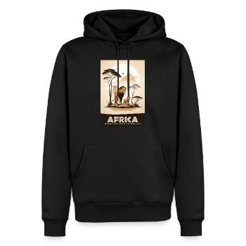 Africa where the wild things are - Men’s Premium Organic Hoodie - black - Front - Nico (187cm)