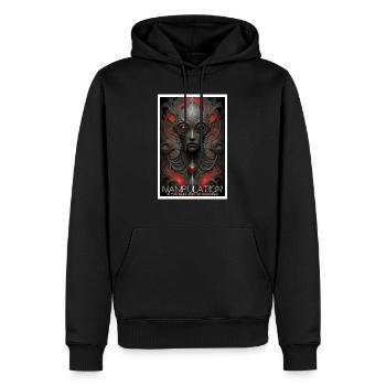 Manipulation Is The Dark Side Of Charism - Men’s Premium Organic Hoodie - black - Front - Nico (187cm)