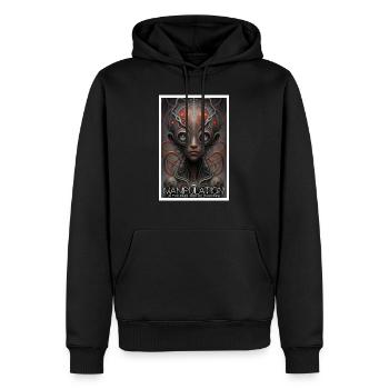 Manipulation Is The Dark Side Of Charism - Men’s Premium Organic Hoodie - black - Front - Nico (187cm)