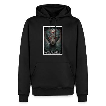 La manipulation est le côté obscur du charisme - Sweat à capuche Premium bio Homme - noir - Devant - Nico (187cm)