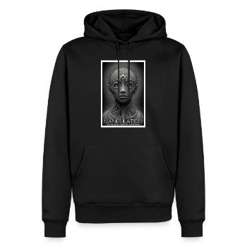 La manipulation est le côté obscur du charisme - Sweat à capuche Premium bio Homme - noir - Devant - Nico (187cm)