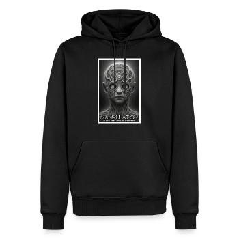 Manipulation Is The Dark Side Of Charism - Männer Premium Bio Hoodie - Schwarz - Vorne - Nico (187cm)