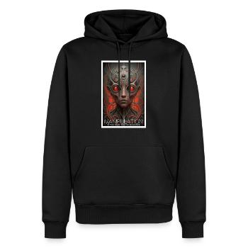 Manipulation Is The Dark Side Of Charism - Männer Premium Bio Hoodie - Schwarz - Vorne - Nico (187cm)