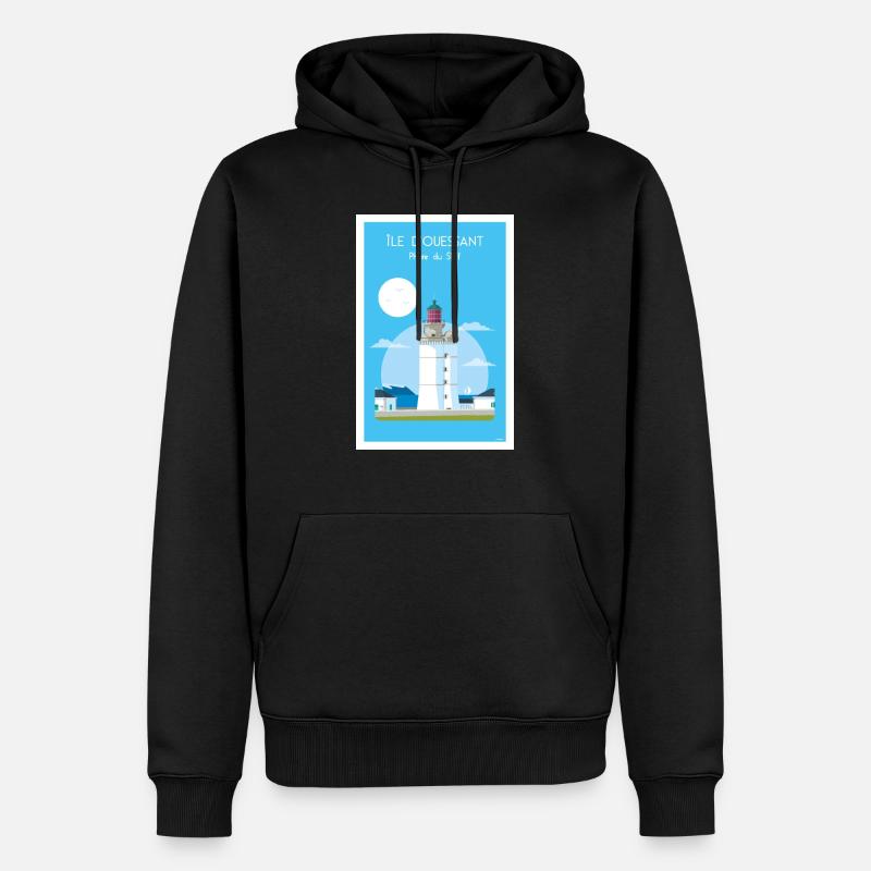 PHARE DU STIFF - Sweat à capuche Premium bio Homme - noir