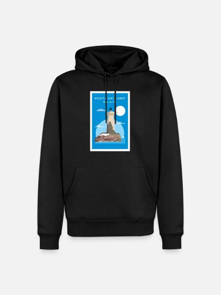 PHARE DU FOUR - Sweat à capuche Premium bio Homme - noir