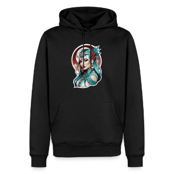 Indische Prinzessin - Aztek - Männer Premium Bio Hoodie - Schwarz - Vorne - Nico (187cm)