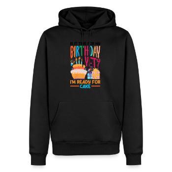 Prêt pour la célébration du gâteau - Sweat à capuche Premium bio Homme - noir - Devant - Nico (187cm)