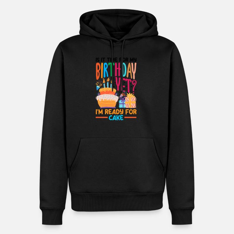 Ready for Cake Celebration - Männer Premium Bio Hoodie - Schwarz