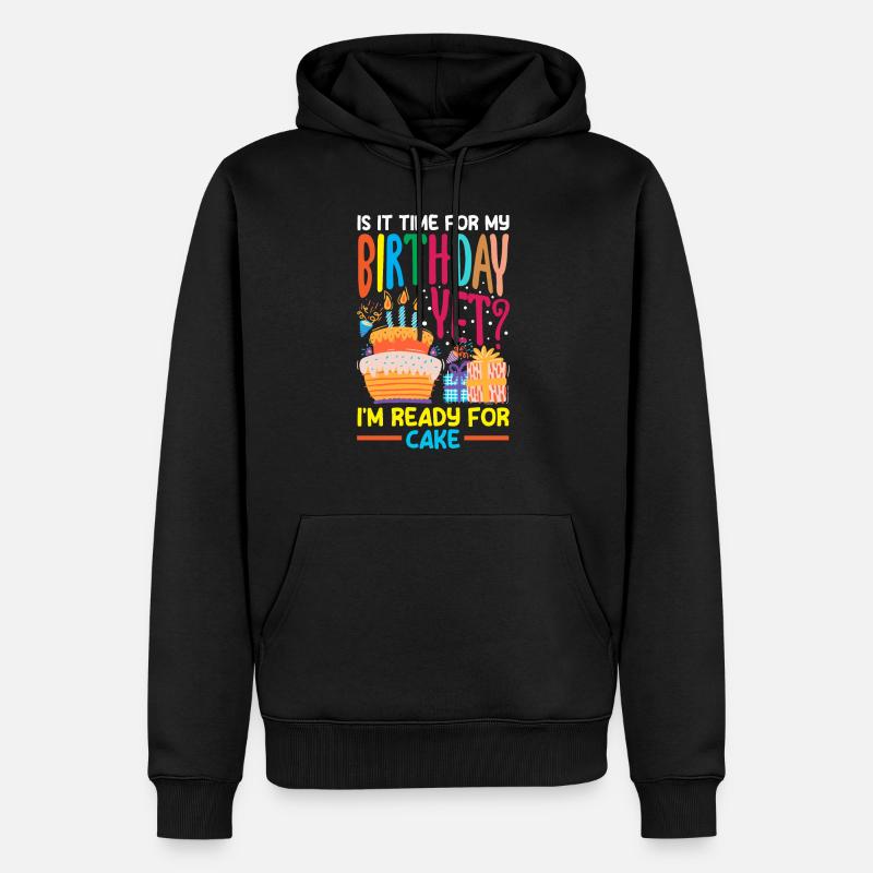 Ready for Cake Celebration - Männer Premium Bio Hoodie - Schwarz