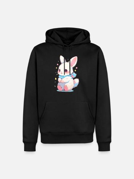 Lapin Pâques Sweet - Sweat à capuche Premium bio Homme - noir