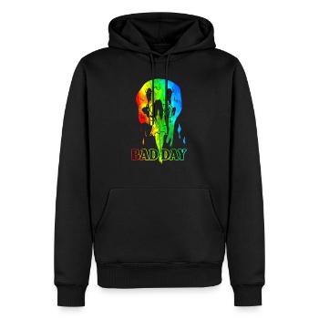 Vacation Late Summer Summer Vacation Holiday Sea Bad Day - Men’s Premium Organic Hoodie - black - Front - Nico (187cm)