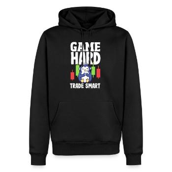 Cryptocurrency Rewards Gaming Blockchain Gamer - Men’s Premium Organic Hoodie - black - Front - Nico (187cm)