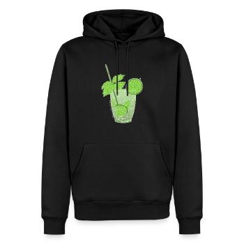 Laby Mojito (weiße Kontur) - Männer Premium Bio Hoodie - Schwarz - Vorne - Nico (187cm)