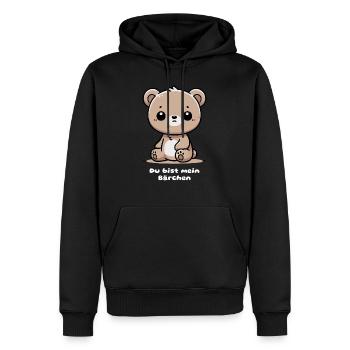 Mein Bärchen - Männer Premium Bio Hoodie - Schwarz - Vorne - Nico (187cm)