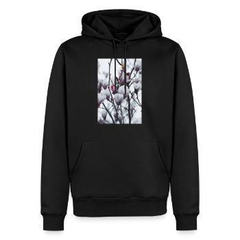 Winters crossing - Männer Premium Bio Hoodie - Schwarz - Vorne - Nico (187cm)