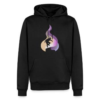 Parkour runner traceurs Hanche - Sweat à capuche Premium bio Homme - noir - Devant - Nico (187cm)
