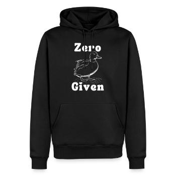 Zero Given with a Duck Graphic - Men’s Premium Organic Hoodie - black - Front - Nico (187cm)