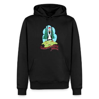 Forêt Noire Fille Rétro - Sweat à capuche Premium bio Homme - noir - Devant - Nico (187cm)