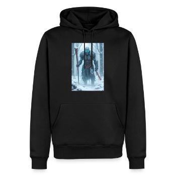 Êtres nordiques morts-vivants gardant des trésors, possédant - Sweat à capuche Premium bio Homme - noir - Devant - Nico (187cm)