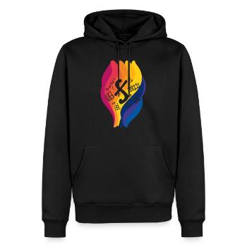 Mathématiques Nombres Mathématiques - Sweat à capuche Premium bio Homme - noir - Devant - Nico (187cm)