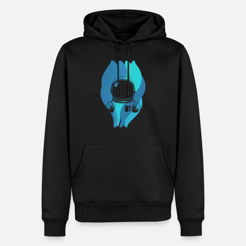 Planètes Espace - Sweat à capuche Premium bio Homme - noir