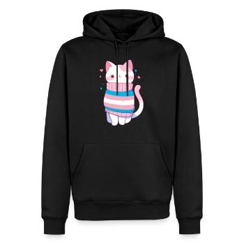 Transgender Katze Trans Kawaii LGBTQ+ Pride - Männer Premium Bio Hoodie - Schwarz - Vorne - Nico (187cm)