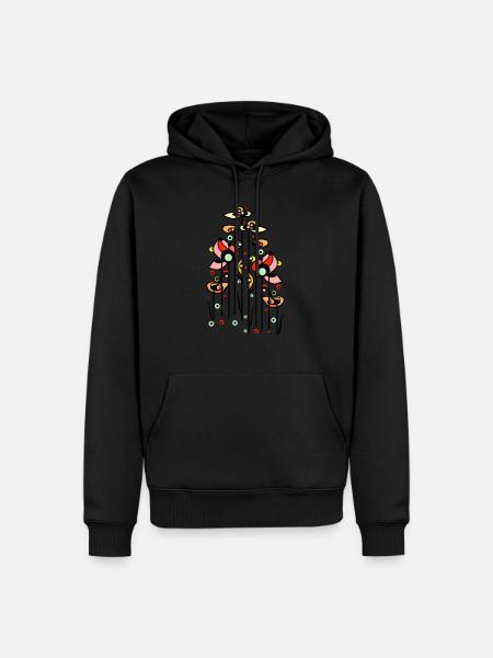 Blumen - Männer Premium Bio Hoodie - Schwarz
