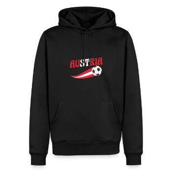 Autrichiens Autriche - Sweat à capuche Premium bio Homme - noir - Devant - Nico (187cm)