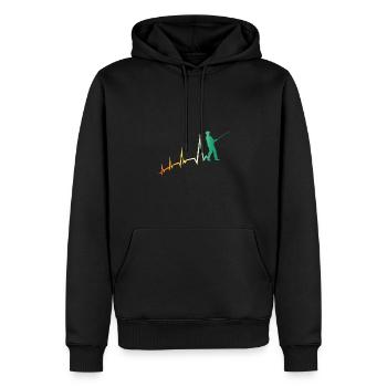 Angler Evolution Fishing - Men’s Premium Organic Hoodie - black - Front - Nico (187cm)